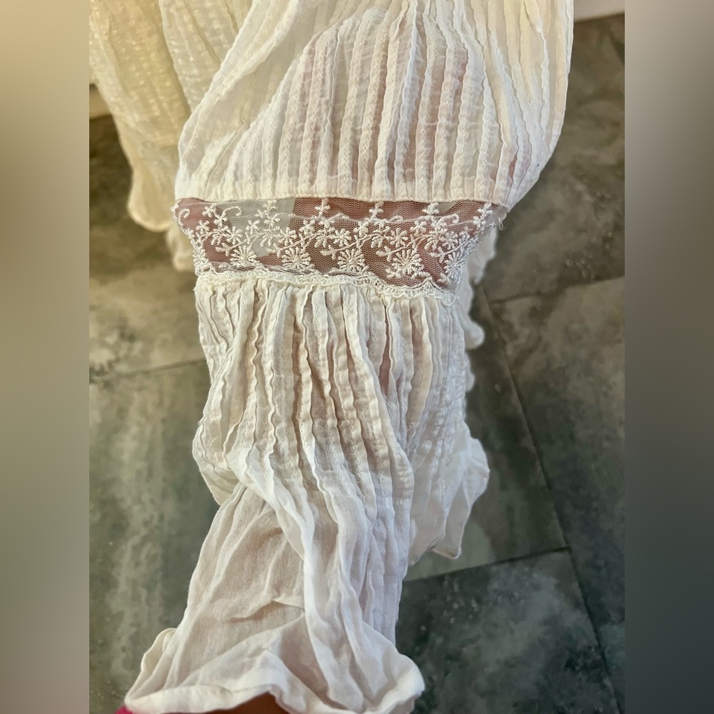 Mes Demoiselles Paris “Havilland” Ivory Lace Maxi Dress EU 38 S-M Boho Romantic - Picture 9 of 16
